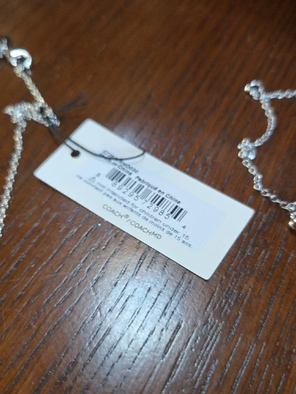 Coach Silver-Tone Layered Necklace and Bracelet Set
